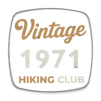 Vintage 1971 – Sailing Club Retro Birth Year - Square fridge magnet - white - Front