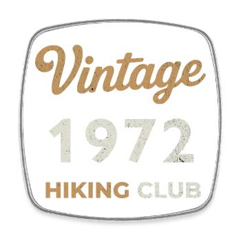 Vintage 1972 – Sailing Club Retro Birth Year - Square fridge magnet - white - Front