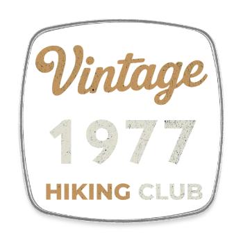 Vintage 1977 – Sailing Club Retro Birth Year - Square fridge magnet - white - Front