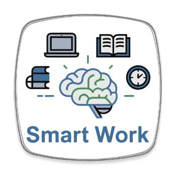 Smart Work Brain Power - Square fridge magnet - white - Front