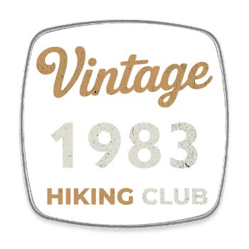 Vintage 1983 – Sailing Club Retro Birth Year - Square fridge magnet - white - Front
