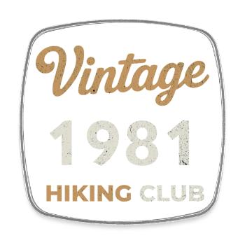 Vintage 1981 – Sailing Club Retro Birth Year - Square fridge magnet - white - Front