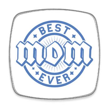 Das beste blaue Abzeichen-Design aller Zeiten - Viereckiger Kühlschrankmagnet - Weiß - Vorne