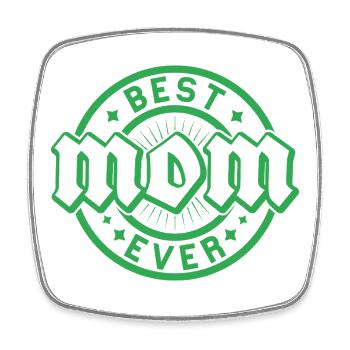 Best Forever Emblem with Hearts - Square fridge magnet - white - Front