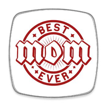 Bester Stempel Vintage Red aller Zeiten - Viereckiger Kühlschrankmagnet - Weiß - Vorne