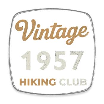 Vintage 1957 – Sailing Club Retro Year of Birth - Square fridge magnet - white - Front