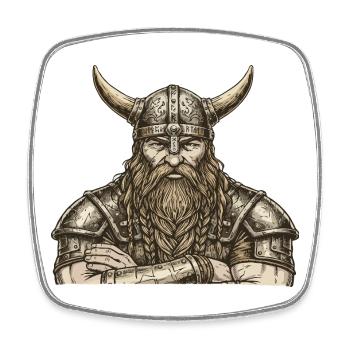 Wikinger Viking Legende Seemann Odin Rabe Kämpfer - Viereckiger Kühlschrankmagnet - Weiß - Vorne