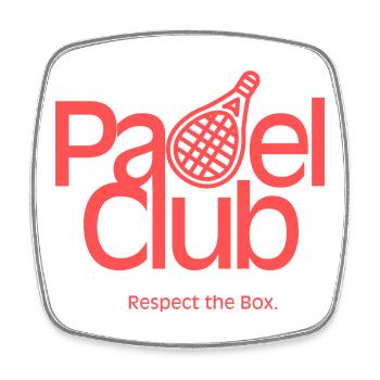 Club de padel – Respect la boîte - Magnet carré - blanc - Devant