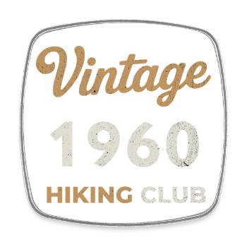 Vintage 1960 – Sailing Club Retro Birth Year - Square fridge magnet - white - Front