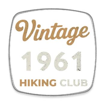 Vintage 1961 – Sailing Club Retro Birth Year - Square fridge magnet - white - Front