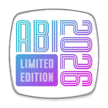 ABI 2026 Vintage Neon Limited Edition - Viereckiger Kühlschrankmagnet - Weiß - Vorne