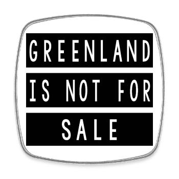 Greenland Is Not For Sale T-shirt - Viereckiger Kühlschrankmagnet - Weiß - Vorne