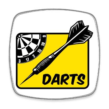 Darts,DartsDARTS - Square fridge magnet - white - Front