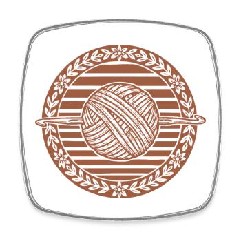 Amateurs de fils à crochet drôles drôles - Magnet carré - blanc - Devant