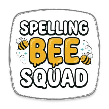 Spelling Bee Squad Cute Bee Team - Viereckiger Kühlschrankmagnet - Weiß - Vorne