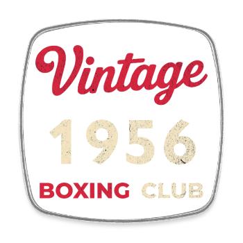 Vintage 1956 – Boxing Club Retro Geburtsjahr - Viereckiger Kühlschrankmagnet - Weiß - Vorne