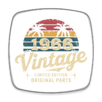 Großartig seit 1966 1966 Geburtstagsgeschenk - Viereckiger Kühlschrankmagnet - Weiß - Vorne