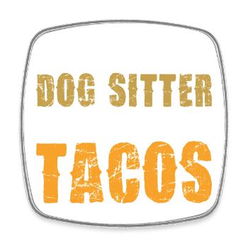 Hundesitter Ratschläge für Tacos - Viereckiger Kühlschrankmagnet - Weiß - Vorne