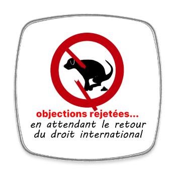 Objections_rejetees - Magnet carré - blanc - Devant