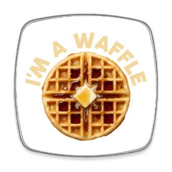 I'm a Waffle Costume Breakfast Halloween Waff - Square fridge magnet - white - Front