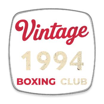 Vintage 1994 – Boxing Club Retro Geburtsjahr - Viereckiger Kühlschrankmagnet - Weiß - Vorne