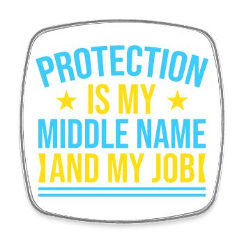 Insurance Agent Protection My Job Funny Insurance - Viereckiger Kühlschrankmagnet - Weiß - Vorne