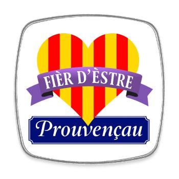 provence_fier - Square fridge magnet - white - Front