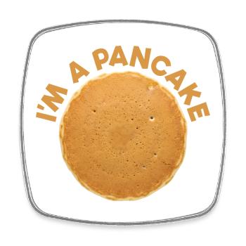 I'm a Pancake Costume Breakfast Halloween - Square fridge magnet - white - Front