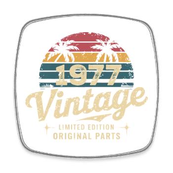 Awesome Since 1977 1977 Birthday Gift - Square fridge magnet - white - Front