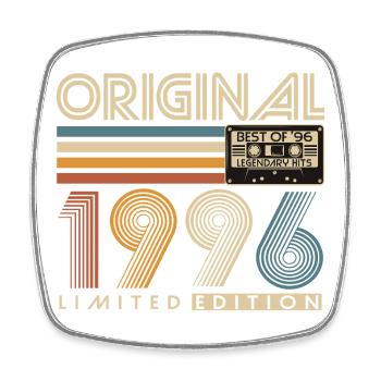 1996 Jahrgang geboren 30. Geburtstag Geschenk - Viereckiger Kühlschrankmagnet - Weiß - Vorne