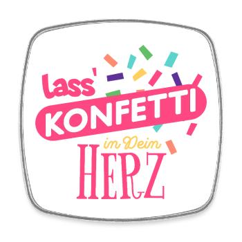 Laissez les confettis entrer dans votre cœur Fête Foraine - Magnet carré - blanc - Devant