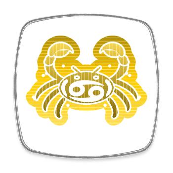 Cancer, horoscope zodiac sign and astrology - Square fridge magnet - white - Front