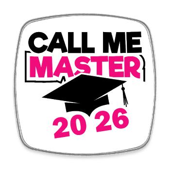 Graduation of the Master's Degree in 2026 - Square fridge magnet - white - Front