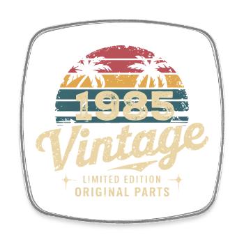 Großartig seit 1985 1985 Geburtstagsgeschenk - Viereckiger Kühlschrankmagnet - Weiß - Vorne