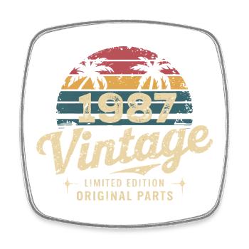 Großartig seit 1987 1987 Geburtstagsgeschenk - Viereckiger Kühlschrankmagnet - Weiß - Vorne