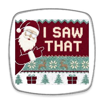 Ich habe diesen lustigen Weihnachtsmann im hässlic - Viereckiger Kühlschrankmagnet - Weiß - Vorne