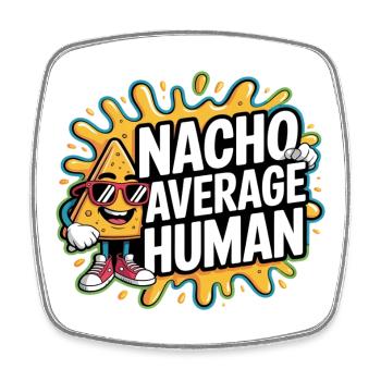 Nacho - Square fridge magnet - white - Front