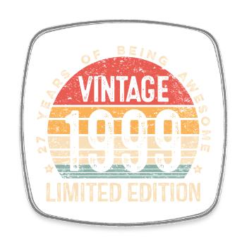 27 Jahre alte Geschenke Vintage 1999 Limited Edition - Viereckiger Kühlschrankmagnet - Weiß - Vorne
