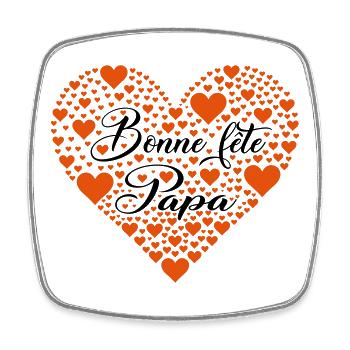 Happy Father's Day - Square fridge magnet - white - Front