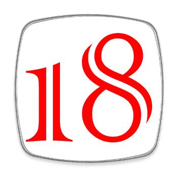 18. 18 JAHRE ALT. 18-JÄHRIGES JUBILÄUM. 18. GEBURTSTAG. - Viereckiger Kühlschrankmagnet - Weiß - Vorne