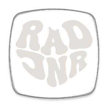 Rad Junior – Retro Heart (Custom Color) - Viereckiger Kühlschrankmagnet - Weiß - Vorne