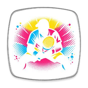 Padel Cadeau Humour Jeune Joueur Sport - Magnet carré - blanc - Devant