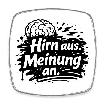 Brain from opinion on - Square fridge magnet - white - Front