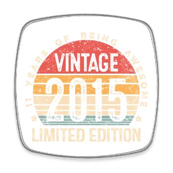 Édition limitée vintage 2015 11e anniversaire - Magnet carré - blanc - Devant