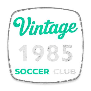 Millésime 1985 – Année de naissance rétro du club de football - Magnet carré - blanc - Devant