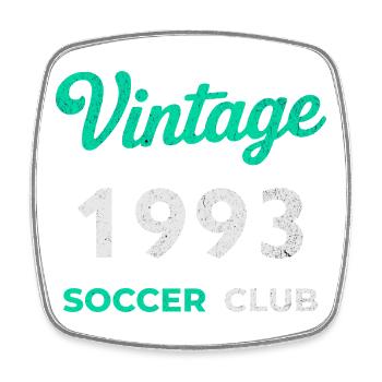 Millétuelle 1993 – Année de naissance rétro du Football Club - Magnet carré - blanc - Devant