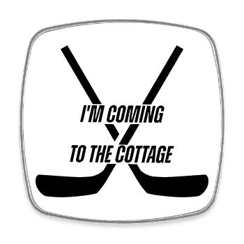 The cottage - Magnet carré - blanc - Devant