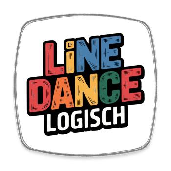 LineDance Logisch Farbig - Viereckiger Kühlschrankmagnet - Weiß - Vorne