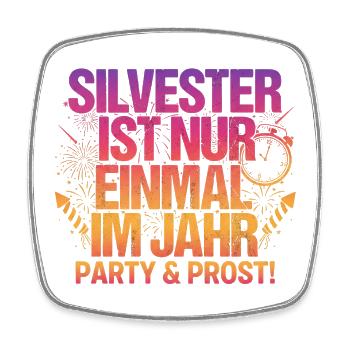 New Year's Eve Party - Square fridge magnet - white - Front