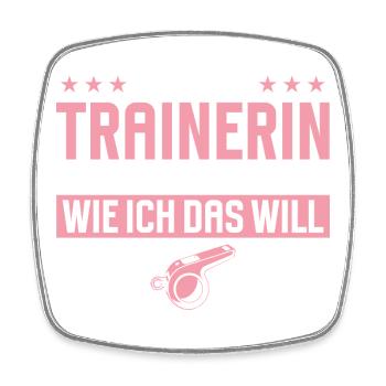 Trainer Funny Gift Sports Fitness Saying - Square fridge magnet - white - Front